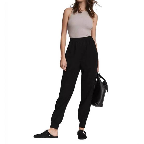 NEW RAG & BONE crepe jogger in black - Picture 2 of 6